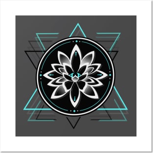 Geometrical Lotus Symbol - Eye Posters and Art